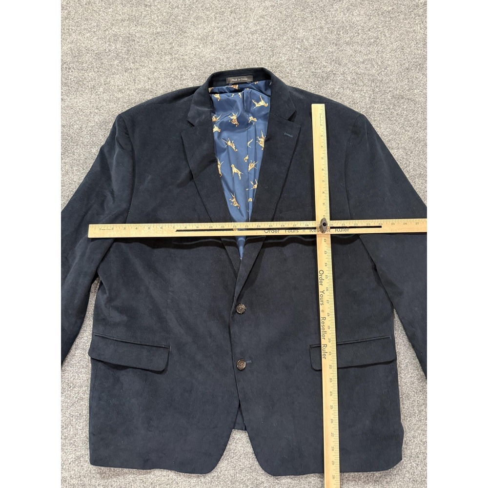 Lauren Ralph Lauren Sport Coat Mens 50 Blue Corduroy Dog Lining Elbow Patches - Picture 3 of 9